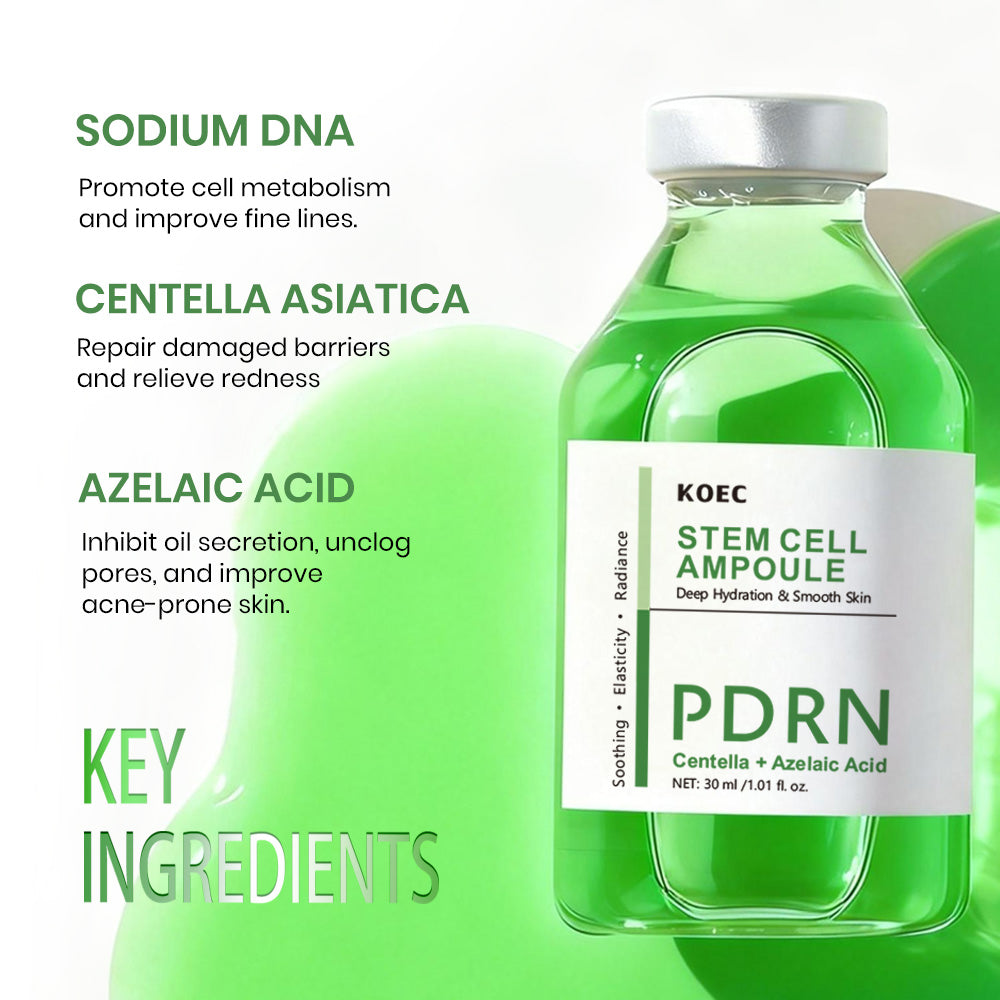 韓国コスメ PDRN Stem Cell Ampoule パック 10枚付き Centella PDRN Stem Cell Ampoule | KOEC Beauty