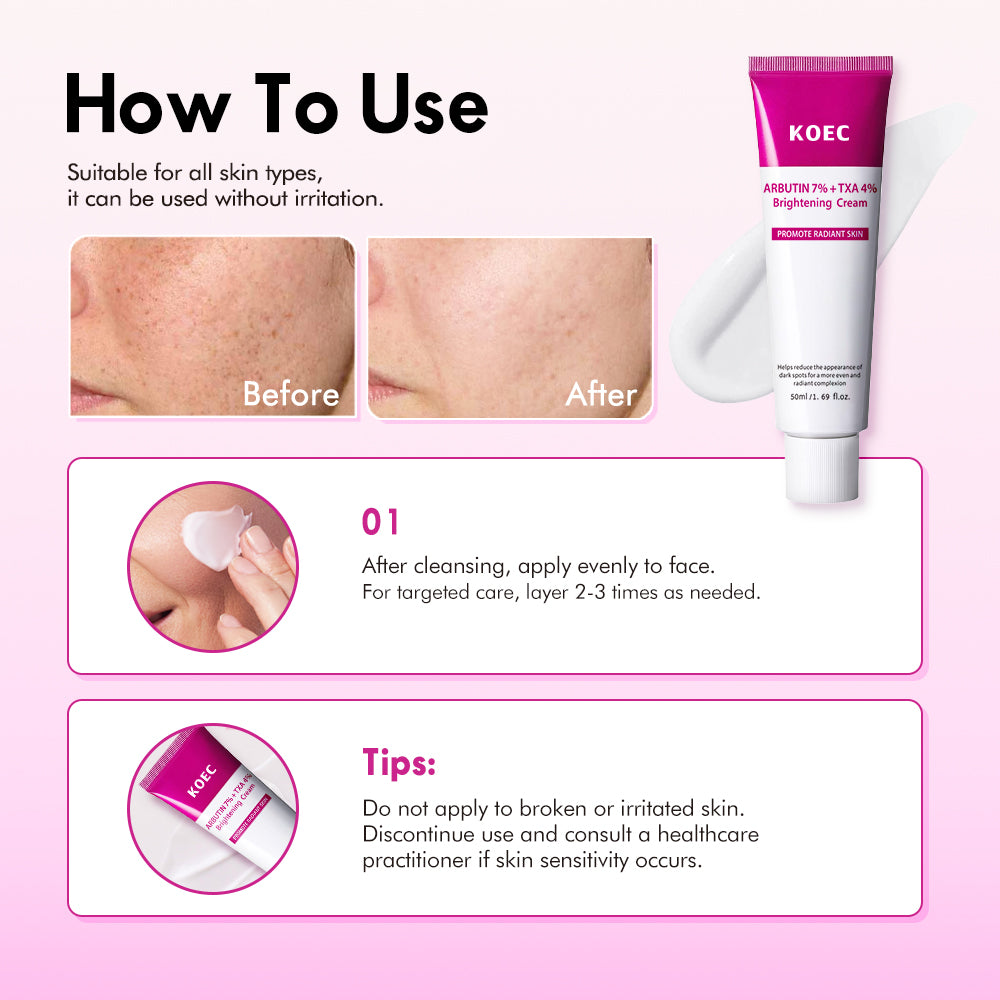 Arbutin 7% + TXA 4% Brightening Cream KOEC Beauty Arbutin 7% + TXA 4% Brightening Cream KOEC Beauty